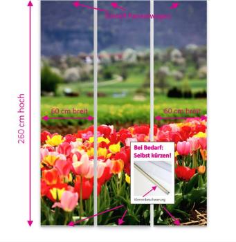Tulpenfluss, Flächenvorhang 3er Set